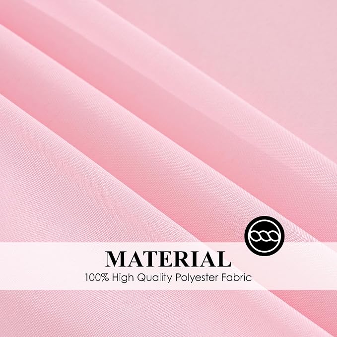 2 Pack Pink Round Tablecloths 90 Inch for Dining Tables | Washable Decorative Linen Polyester Table Cover for Banquets Buffets Parties and Weddings