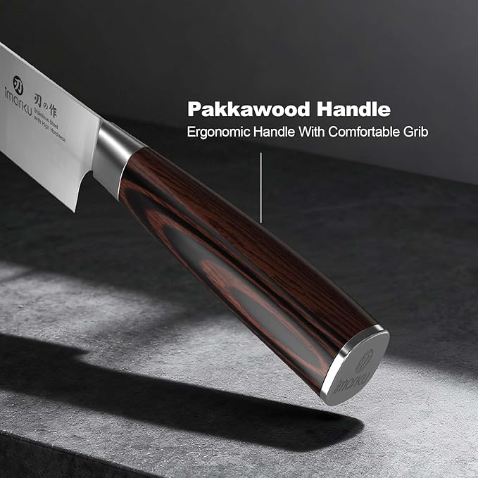 imarku Chef Knife 8 Inch, Professional Kitchen Knife in Japanese HC Steel, Super Sharp Knife With Ergonomic Handle, Cooking Knife With Gift Box, Kitchen Gadgets, Best Gifts for Family and Friends