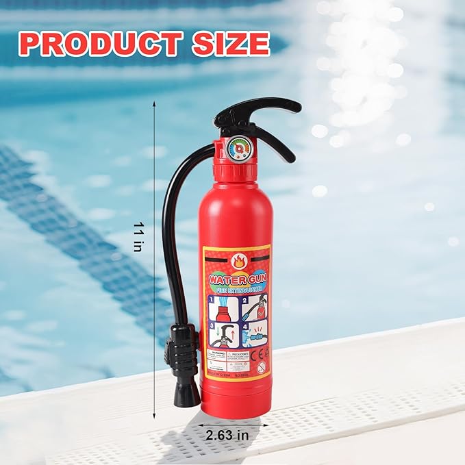 Water Gun for Kids, 2 Pack Fire Extinguisher Water Squirt Toys, 550CC Super Range Summer Gift for Swimming Pool Beach Outdoor Water Fighting Play, Halloween Cosplay Props for Boys Girls Children