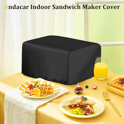 Panini Press Cover for Cuisinart Panini Press GR-4NP1 | Waterproof Sandwich Maker Cover Indoor Grill 5-in-1 Stainless Steel Griddler Covers - 14" L×13" W×7" H, Black