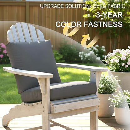 NettyPro Patio Cushion Covers Replacement Set 4 Water Repellent UV Resistant Outdoor Chair Seat Cushion Slipcover with Zipper and Tie, 22 x 20 x 4 Inch, Grey