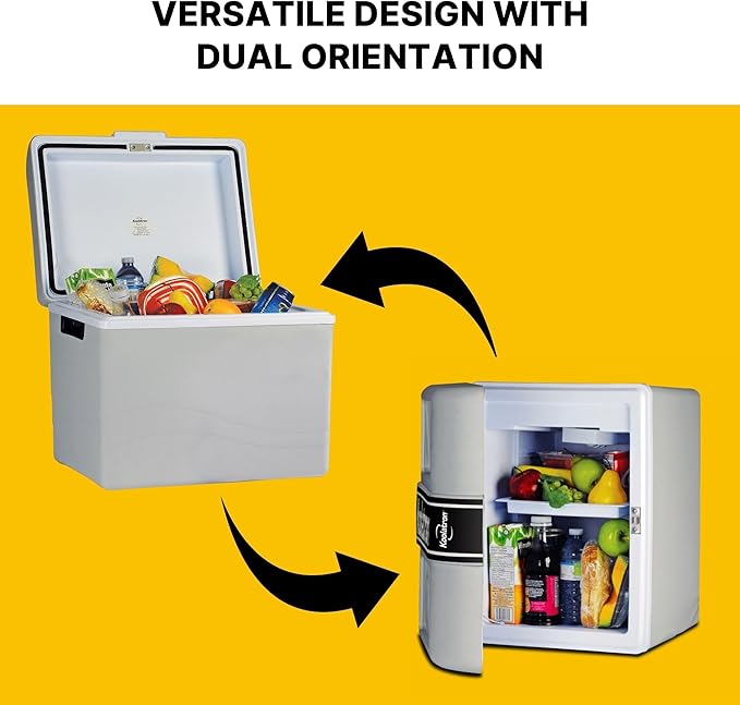Koolatron 12V Iceless Cooler & Warmer – Portable 45 Qt Electric Cooler for Car, Truck, Camper, Boat, Hard Sided Mini Fridge for Camping, Picnic, Travel, Lunch, Food, Drinks, Bedroom, Office, Dorm