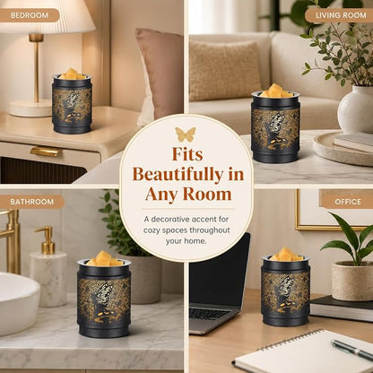 kobodon Wax Melt Warmer Metal Wax Warmer for Scented Wax (Flower Fairy) | Electric Fragrance Candle Oil Burner 2 in 1 Wax Melts as Gifts for Moms Grandma Women Girls
