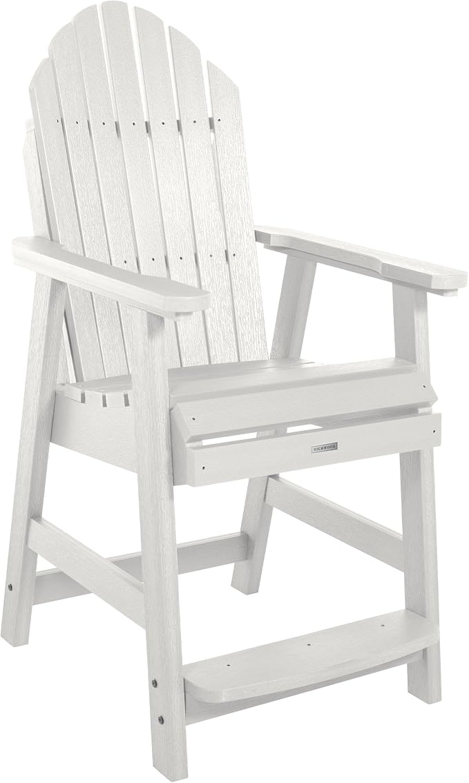 highwood AD-CNA44-WHE Hamilton 5 Piece Square Counter Height Dining Set, White