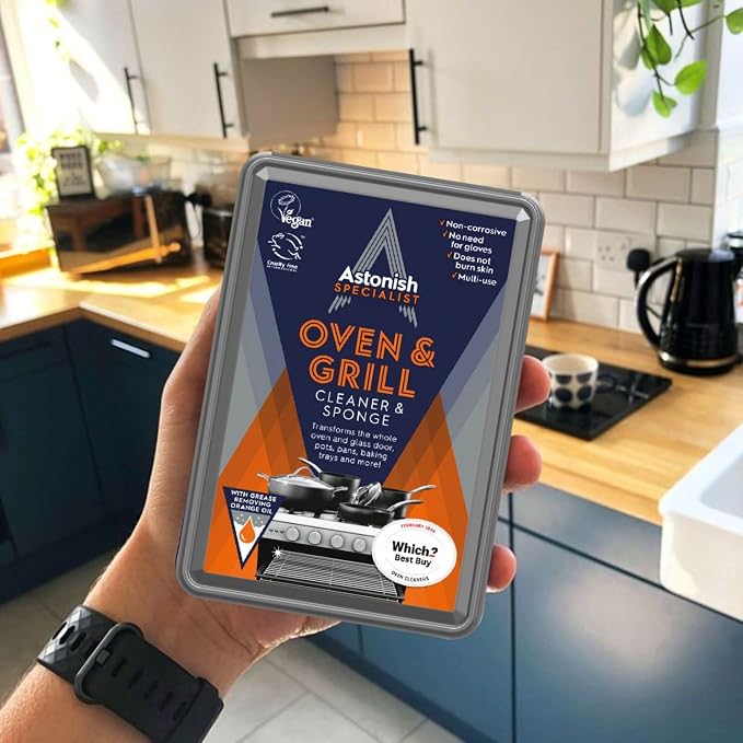 Astonish Oven & Grill Cleaner Paste with Sponge, Orange Oil 8.8oz 3 Pack