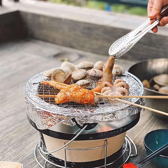 Japanese Barbecue Charcoal Grill, Table Top Portable Yakitori Stove Yakitori Grill BBQ Grill with Wire Mesh Grill for Camping Cooking Grill