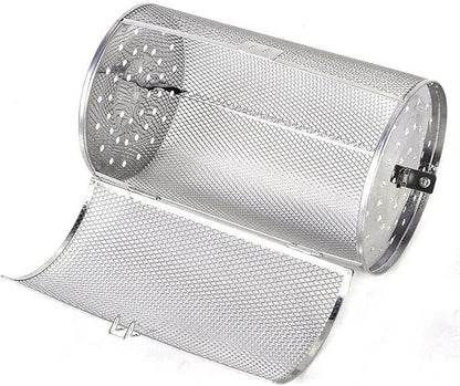 12x23cm Stainless Steel Rotisserie Grill Roaster Drum Dried Baking Coffee Bean Nut Oven Basket BBQ Grill Cage Kit
