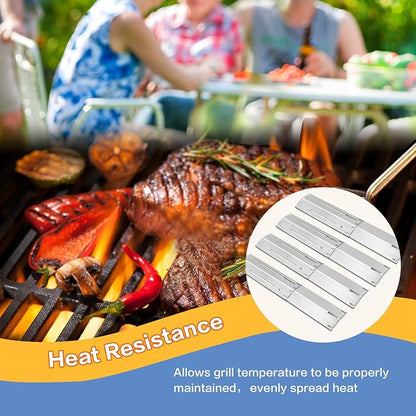 Adjustable Heat Plates Replacement for Nexgrill, Dyna Glo, Charbroil | Derurizy Grill Replacement Parts, Universal Heat Shield, Burner Covers Guard, Heat Diffuser