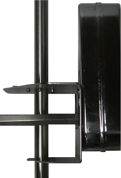 OneGrill Cordless Dual Post Open Fire Rotisserie System- 53 Inch Chrome (Matte Black Motor)
