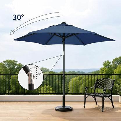 AMMSUN 6FT Patio Umbrella, Outdoor Table Umbrella with Push Button Tilt | UPF50+ Sun Protection and Water-Resistant Fabric, Premium Steel Pole and Ribs, Height-Adjustable and Push-Button Tilt