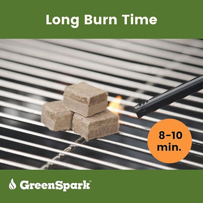 Firestarters Square 160 Pcs Natural Fire Starters for Grill, Smoker, Pizza Oven, BBQ, Wooden & Pellet Stove, Fire Pit, Long Burn, Waterproof,All Weather, Safe for Indoor/Outdoor Use