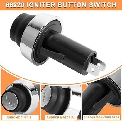 GS4 Igniter Replacement Parts for Weber GS4 Genesis II & Spirit II Grills, 66220 Ignition Button Switch for Weber Grill Genesis 2 Starter Button &Weber Spirit 2 Grill Parts Spirit 2 E210, II E310 etc.