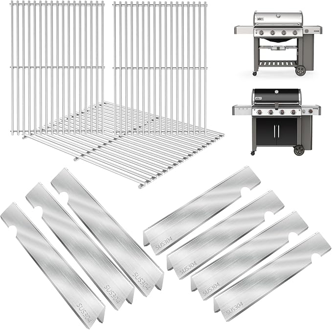 GS4 Genesis 2 Grill Parts for Weber 4-Burner GS4 Genesis II/II LX 400 SER Genesis II E410 Replacement Webber Genesis 400(2022 Y) Accessories for Weber Grates 66089 66097 & Flavorizer Bars 66030 66033