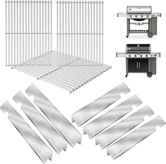 GS4 Genesis 2 Grill Parts for Weber 4-Burner GS4 Genesis II/II LX 400 SER Genesis II E410 Replacement Webber Genesis 400(2022 Y) Accessories for Weber Grates 66089 66097 & Flavorizer Bars 66030 66033