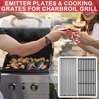 Grill Emitter Plates for Charbroil TRU-Infrared 463355220 463242516 463243016 463367016 463246018 463346017 Gas Grill, 17" Emitter Grates Replacement for Charbroil G466-2400-W1