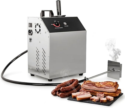CLIVIA Cold Smoke Generator for Smoker, Electric Smoker Generator Commercial Cold Smoking Tube, Stainless Steel, Fit for Outdoor & Indoor Smoker Grills to Make Meat, Sausage, Salmon