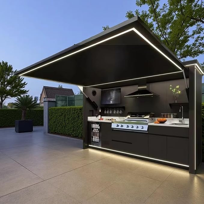 Mobile Prefab Outdoor Kitchen & Catering Unit - Portable Modular BBQ Station - Custom Sizes for Events, Cafes & Backyards