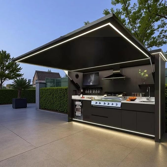 Mobile Prefab Outdoor Kitchen & Catering Unit - Portable Modular BBQ Station - Custom Sizes for Events, Cafes & Backyards
