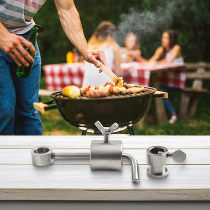 Stainless Steel Grill Rotisserie Spit Balance Kit, Grill Spit Rod Counter Balance For Rotisserie Accessories Balancing Tool BBQ Oven Balance Skewer Rotisserie Rod Limiter