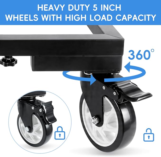 8 Inch Height Heavy Duty All Steel Smoker Stand,5 Inch Swivel Casters Wheels,Universal Mobile Base Fit for masterbuilt electric smoker,East Oak Smoker