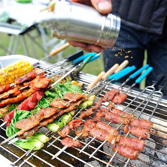 Portable Charcoal Grill for Camping BBQ Grills Outdoor Barbecue Grill Stainless Steel BBQ Rack Household Charcoal Barbecue Stove Full BBQ Grill Set for 5 Person Or More,A-1
