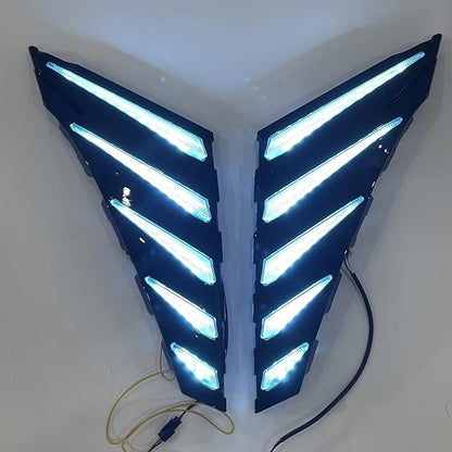 Front Bumper Grille LED DRL Lamp 3 Color Daytime Running Light Replacement for 2020‑2021