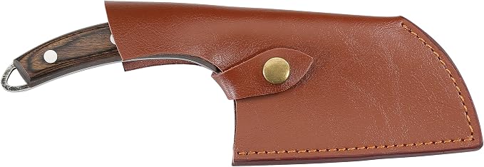 Zassenhaus Keeper Chef's Knife 9.8-inch, Handmade Blade Steel with Hole, Pakka Wood Handle with Leather Sheath, for Kitchen or Outdoor Chef's, Boning, Chopping Knife