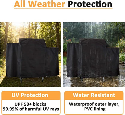Grill Cover for Pit Boss 700FB, 700D, 700S, 700SC Wood Pellet Series Grills, Replace for Pit Boss 73701, 600D Heavy Duty Waterproof Fade Resistant Grill Cover for Pitboss