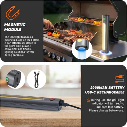 AuntyFey Grill Lights for Outdoor Grill Designed for Blackstone Weber Griddle, Magnetic BBQ Grill Light for Blackstone Griddle Accessories, Magnetic Grill Lights Fathers Day Gift for Men Women Dad Mom