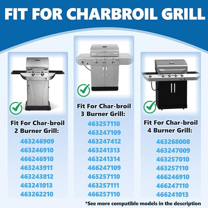 SafBbcue Emitter Plates Grill Replacement Parts for Charbroil Commercial 463241313 463241314 463241013, Stainless Steel & Cast Iron Grates for Charbroil Tru-Infrared 463247109 Grill Parts 3 Burner