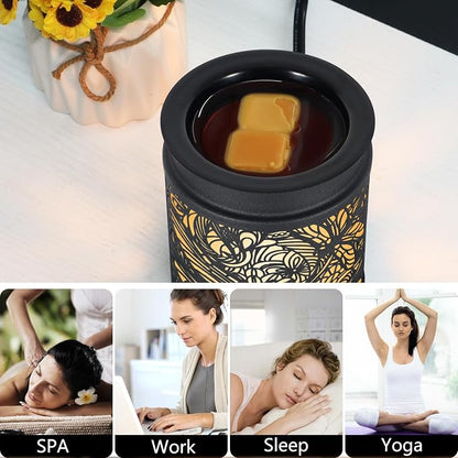 Dragonfly Wax Melt Warmer Metal Electric Wax Warmer for Scented Wax | Electric Fragrance Candle Oil Burner 2 in 1 Wax Melts as Gifts for Moms Grandma Women Girls(Dragonfly)