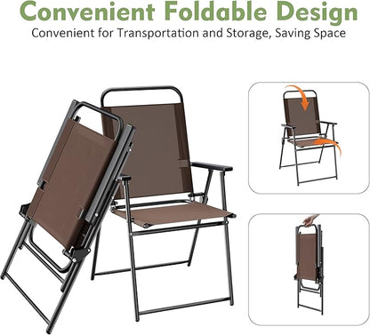 Shintenchi 6 Piece Outdoor Patio Furniture Set, Small Outdoor Patio Dining Table and Chairs Set, Outdoor Seating with Umbrella for Backyard, Balcony, Front Porch, Light Brown