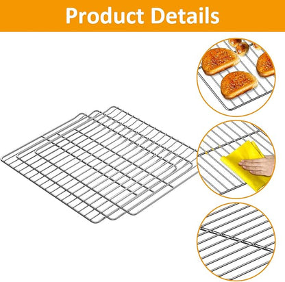 Cooking Grate Replacement for Masterbuilt Electric Smoker Racks 30 Inch, 14.6" x 12.2" 3 Pack Stainless Steel Grids Compatible with Masterbuilt Smoker Grates Parts