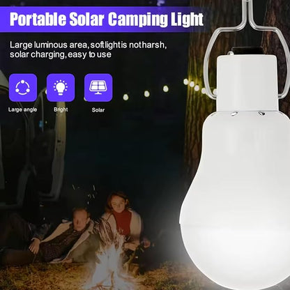 2Pcs Solar Light Bulb, Portable Rechargeable Camping Light Outdoor for Hiking Fishing Tent Indoor Shed Chicken CoopSolar Chicken Coop