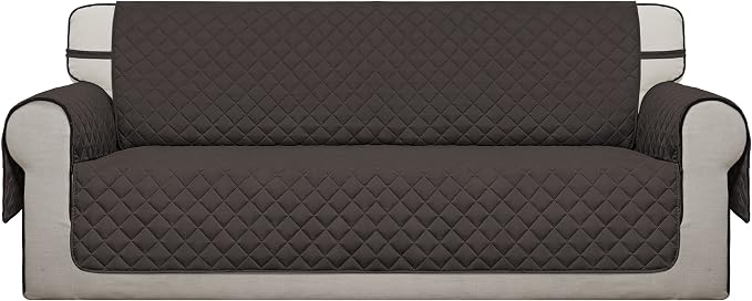Easy-Going Reversible Couch Cover, 4 Seater Sofa, Chocolate/Chocolate | XX-Large Sofa, Washable Slipcover For Dogs, Water Resistant Mat, Living Room, Non-Slip Sofa Cover, Pet Friendly