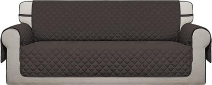 Easy-Going Reversible Couch Cover, 4 Seater Sofa, Chocolate/Chocolate | XX-Large Sofa, Washable Slipcover For Dogs, Water Resistant Mat, Living Room, Non-Slip Sofa Cover, Pet Friendly