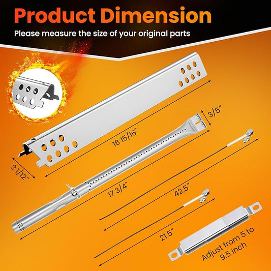 Grill Replacement Parts for Charbroil Performance 4 Burner Models 463342119,463332718,463347017,463342118, 463335517,463376419,463377319 with G470-5200-W1 Burner Tube