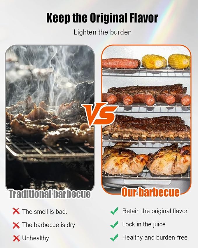 1400W Electric Heating Element Replacement 9907150014 compatible with Masterbuilt 20073017 20073716 20072817 20072917, Electric Smoker Grill Heating Element with Adjustable Thermostat Controller