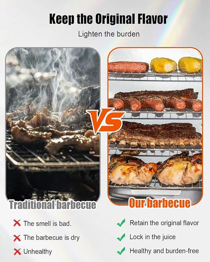 1400W Electric Heating Element Replacement 9907150014 compatible with Masterbuilt 20073017 20073716 20072817 20072917, Electric Smoker Grill Heating Element with Adjustable Thermostat Controller
