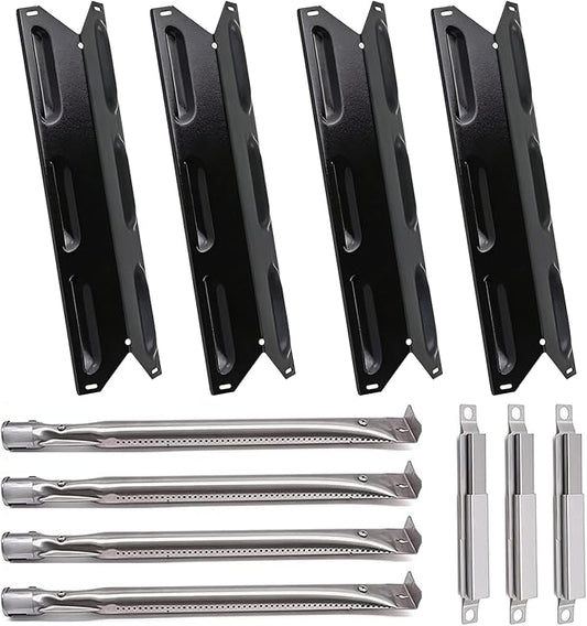 Grill Replacement Parts for Kenmore 146.23678310 146.16142210 146.23673310 146.16198211 146.34611410 146.34611410 146.46372610 Gas Grill, Porcelain Steel Heat Plate Shield,Burner Tube Repair Kit