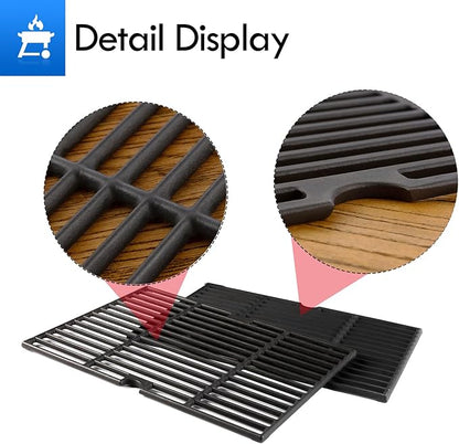 720-0896B Grill Grates for Nexgrill Replacement Parts 6 Burner 720-0896 720-0896X 730-0898 720-0896E 730-0896B 730-0896 730-0896E Deluxe Cast Iron Grids 17 Inch Cooking Grates BBQ Parts
