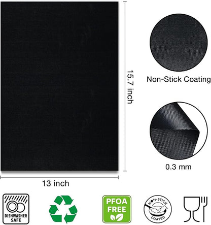 Grill Mats for Outdoor Grill Set of 6 BBQ Grill Mat Non-Stick Reusable Heavy Duty Grilling Mats Teflon Grill Sheets Grill Tools BBQ Accessories for Charcoal Grill Gas Electric Smokers Barbecue Camping