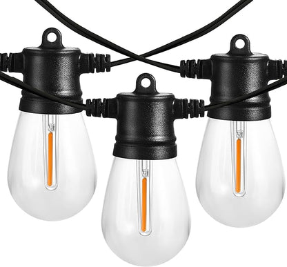 Banord 102FT Outdoor String Lights, Waterproof Patio Lights with 35 Shatterproof LED Bulb Hanging Light String, Black String Light Vintage Party Lights for Garden, Backyard, Porch, Cafe, Deck, Wedding