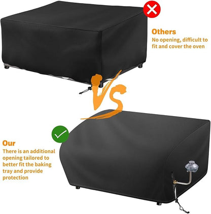 Grill Cover for Blackstone 22 Inch Griddle, Heavy Duty 600D Waterproof Oxford BBQ Grill Cover with Drawstrings, Flat top Gas Grill Cover Only Fits Blackstone 22" Tabletop Griddle with Hood