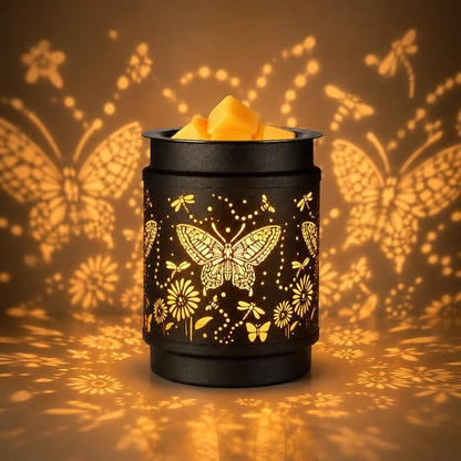 kobodon Butterfly Wax Melt Warmer Metal Wax Warmer for Scented Wax | Electric Fragrance Candle Oil Burner 2 in 1 Wax Melts as Gifts for Moms Grandma Women Girls