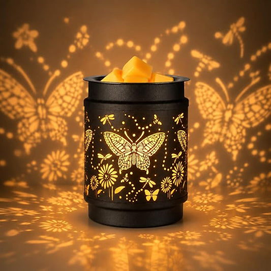 kobodon Butterfly Wax Melt Warmer Metal Wax Warmer for Scented Wax | Electric Fragrance Candle Oil Burner 2 in 1 Wax Melts as Gifts for Moms Grandma Women Girls