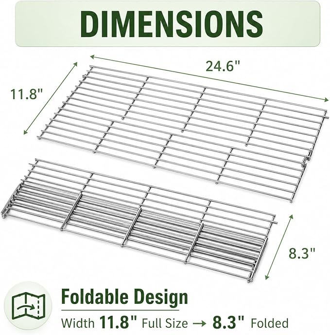 GRISUN Foldable Grill Warming Rack for Pit Boss 700FB Pellet Grill, Stainless Steel Upper Warming Rack Replacement for Pit Boss 400FB Pro 600 & Z Grills 550B, BBQ Grill Top Rack