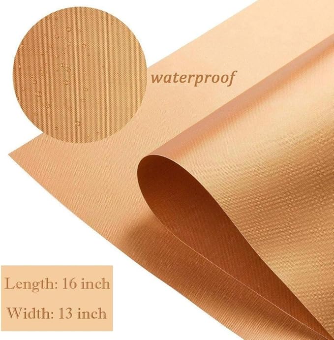 Grill and Baking Mat Set of 10, Copper Colored, 100% Non Stick, Easy Cleanup, 13 in x 15.75 in