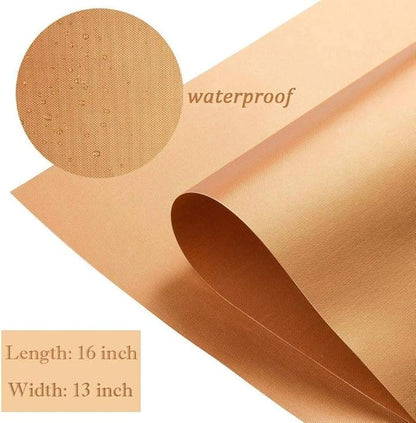 Grill and Baking Mat Set of 10, Copper Colored, 100% Non Stick, Easy Cleanup, 13 in x 15.75 in