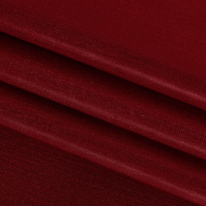 sancua 100% Waterproof Vinyl Tablecloth Table Cloth 60 Inch Round, Burgundy | Oil Spill Proof, PVC Material, Wipe Clean Table Cover for Dining Tables, Buffet Parties and Camping
